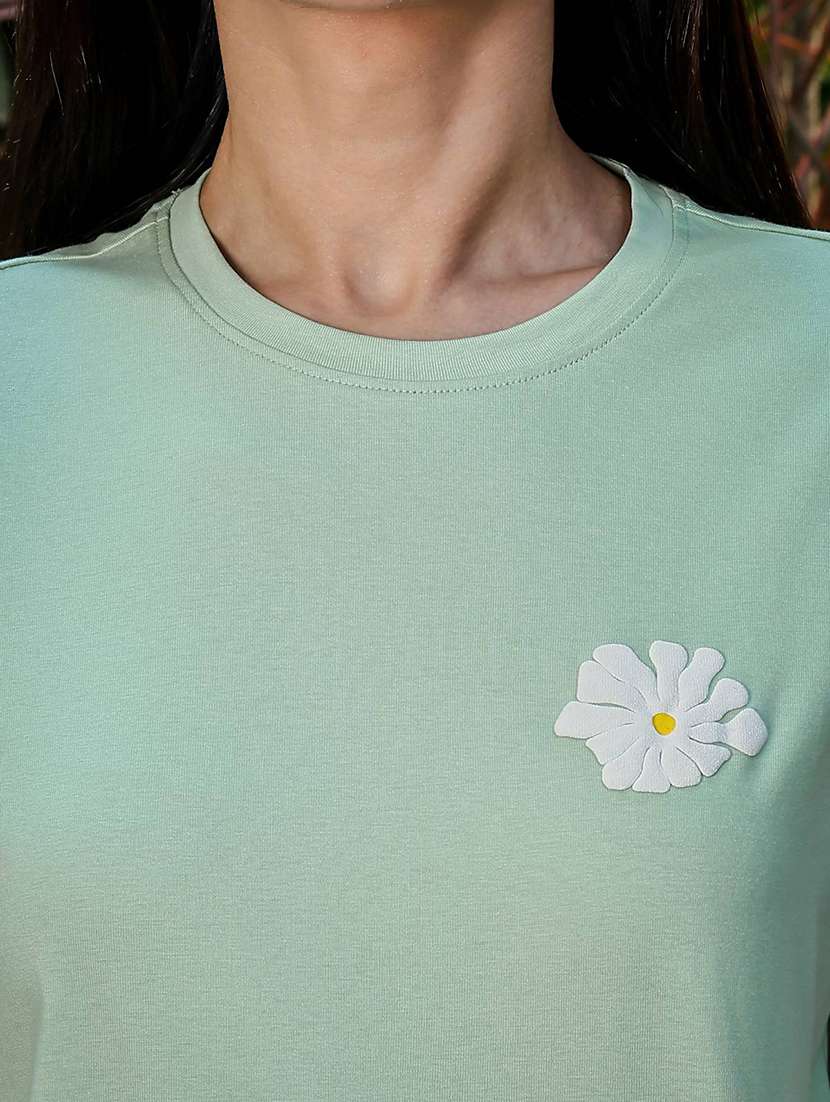 women solid short sleeve regular fit t-shirt - 22088772 -  Standard Image - 6