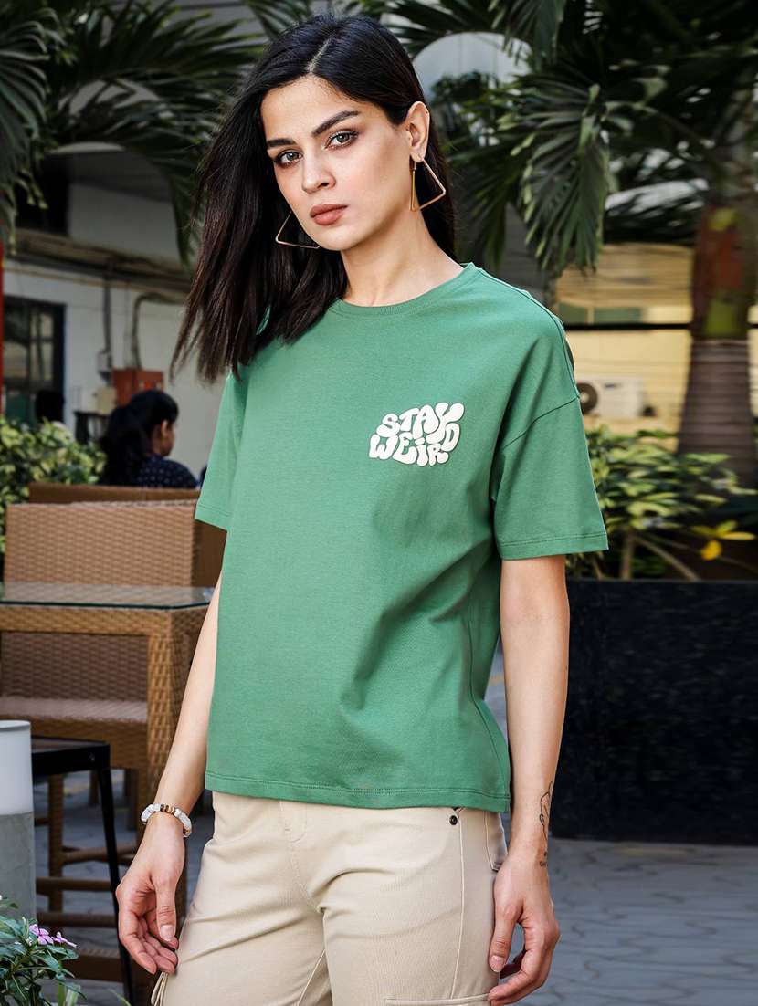 women printed short sleeve regular fit t-shirt - 22088774 -  Standard Image - 1