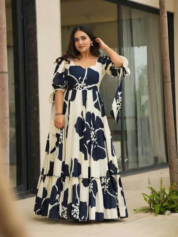 women floral print puff sleeve tiered dress - 22088836 -  Standard Image - 4