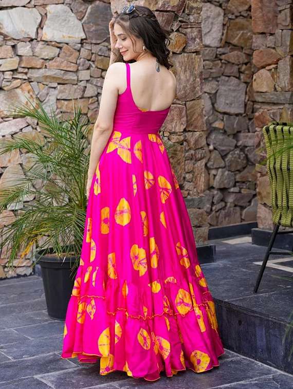 women printed shoulder strap tiered dress - 22088861 -  Standard Image - 4