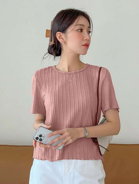 women self designed short sleeve top - 22088875 -  Standard Image - 1