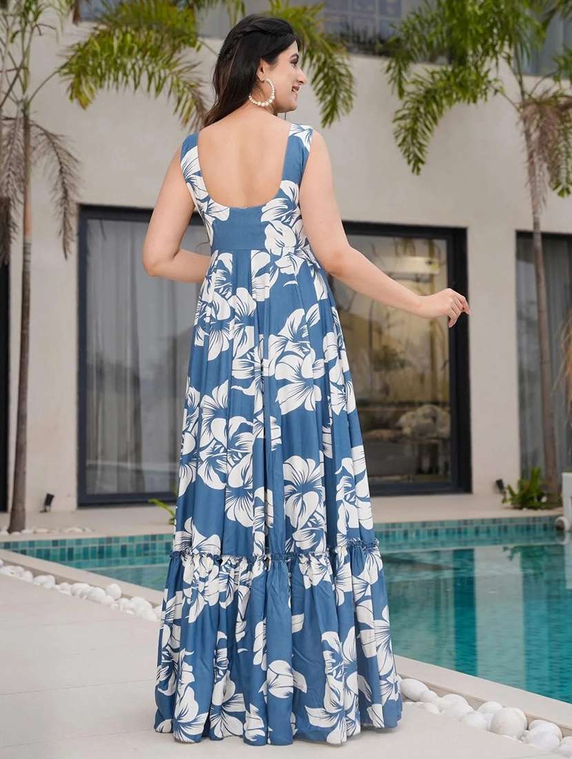 women floral print sleeveless tiered dress - 22088891 -  Standard Image - 4