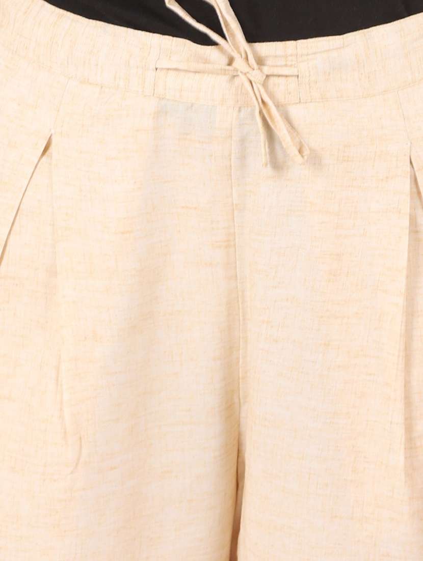 women solid high rise straight trouser - 22088966 - Standard Image - 4