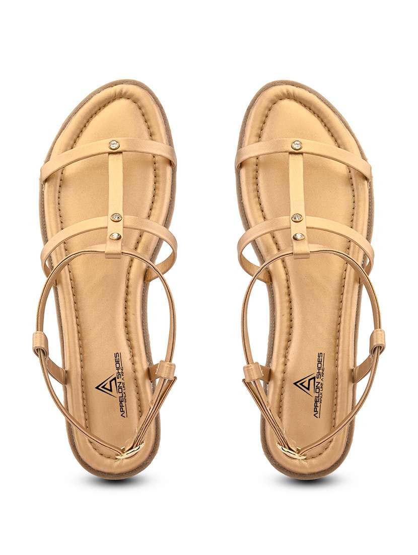 women solid ankle strap flat sandal - 22088985 - Standard Image - 4