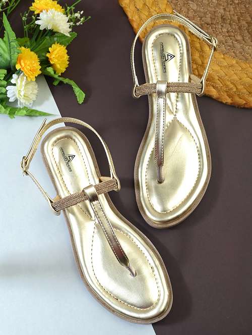 women embellished t-strap flat sandal - 22088986 - Standard Image - 0