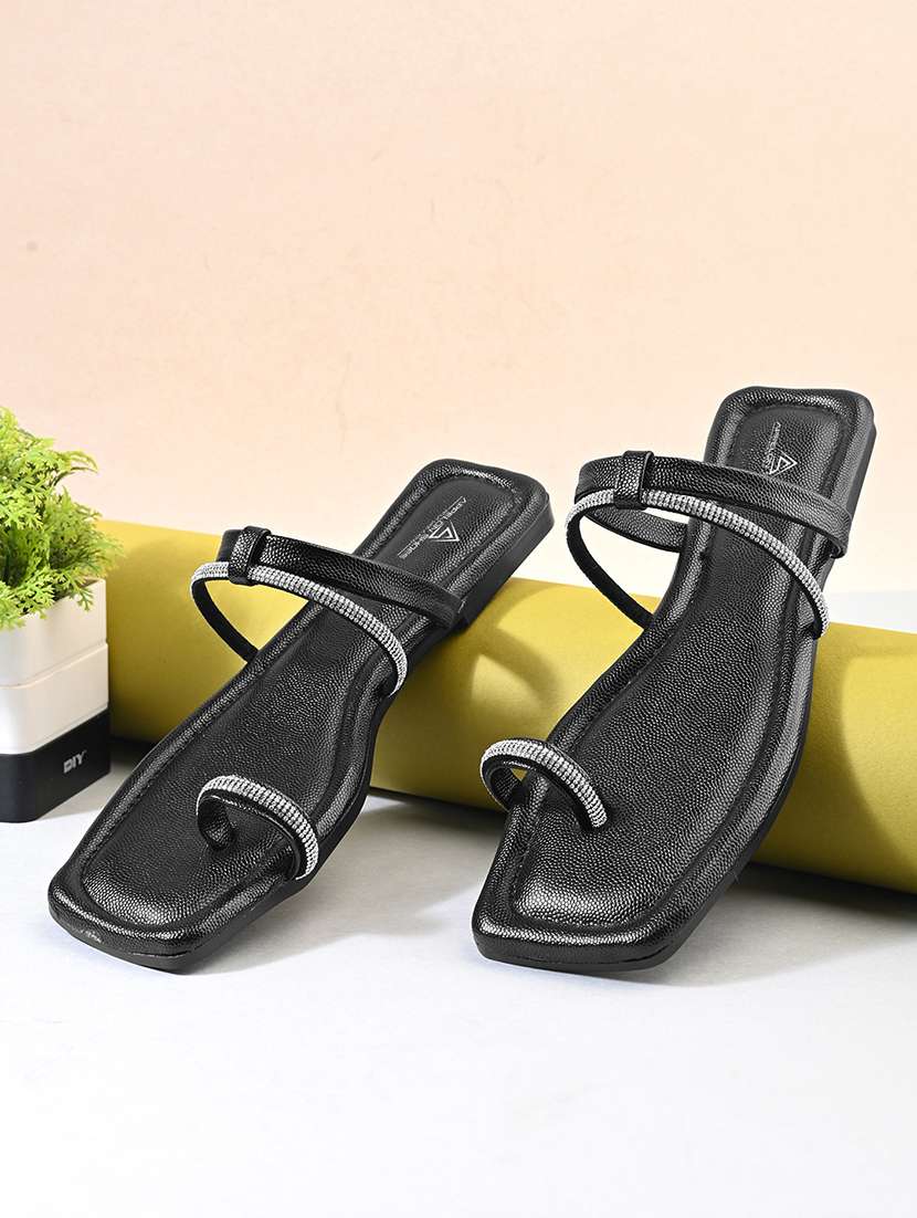 women embellished one toe flat sandal - 22088990 - Zoom Image - 0
