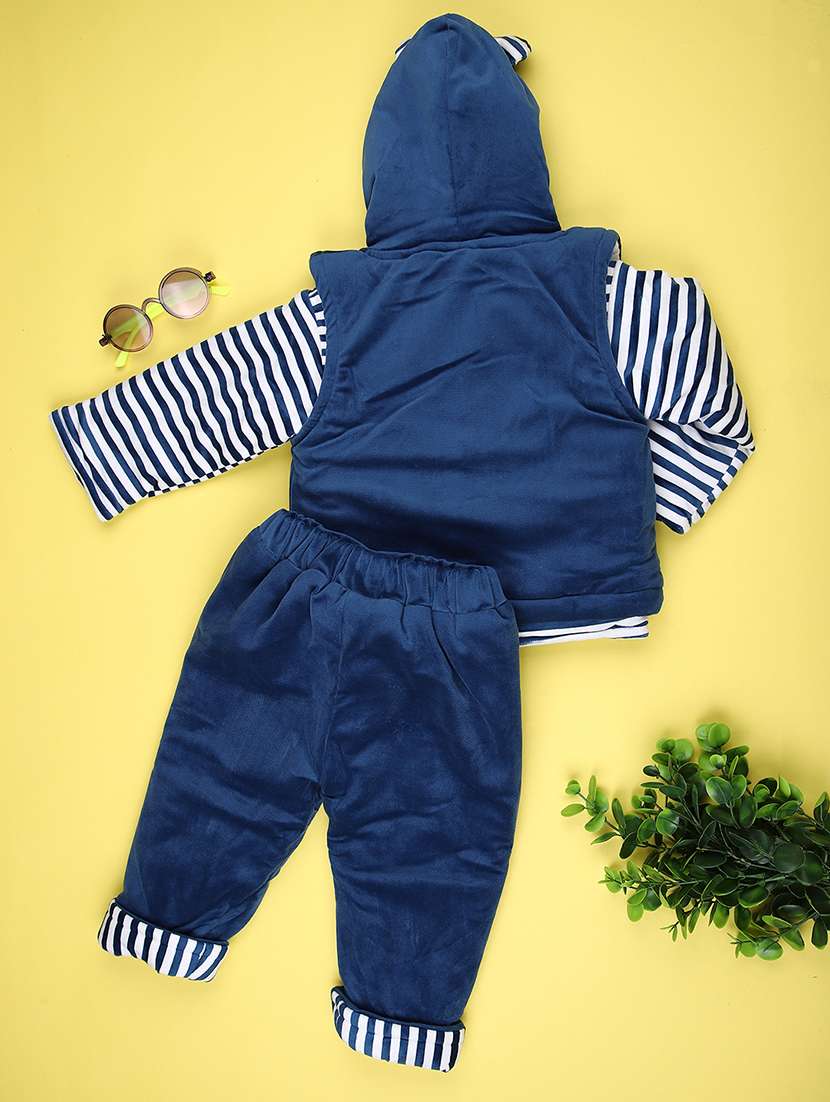 kids striped long sleeve winterwear full length set - 22089065 -  Standard Image - 1