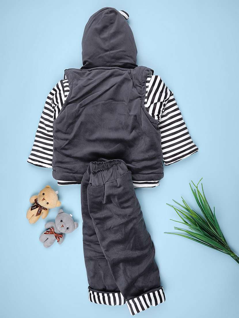 kids striped long sleeve winterwear full length set - 22089068 -  Standard Image - 1