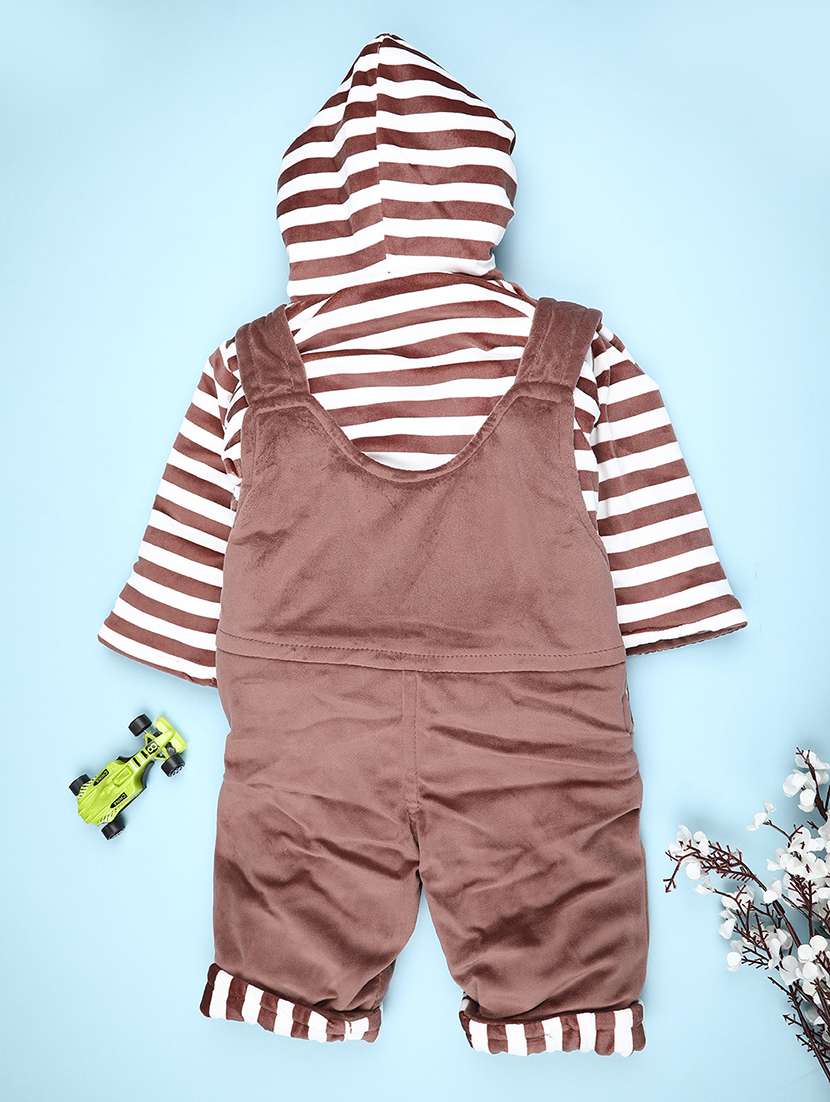 kids striped long sleeve winterwear dungaree - 22089072 -  Standard Image - 1