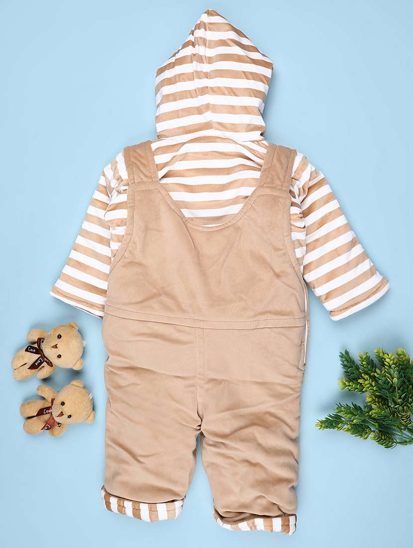 kids striped long sleeve winterwear dungaree - 22089073 -  Standard Image - 1