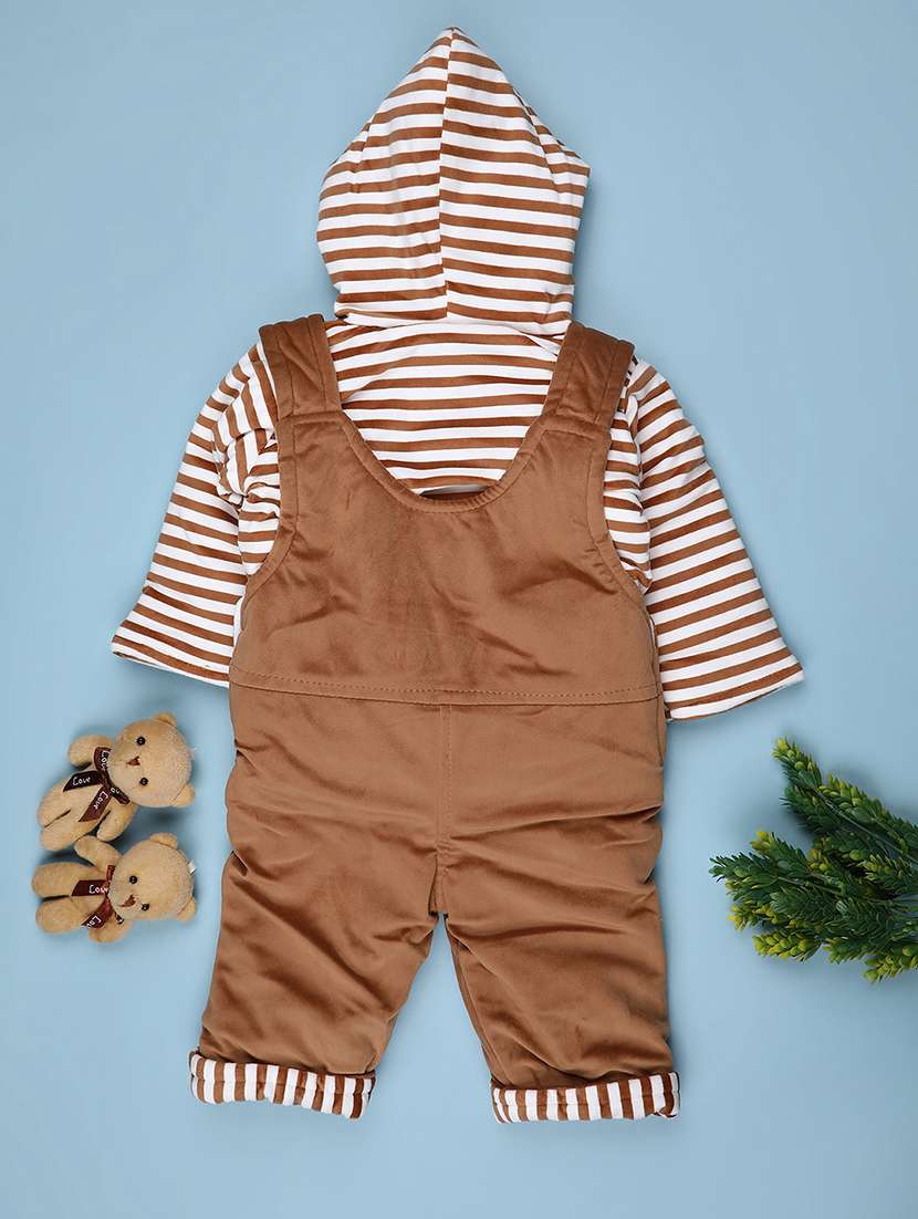 kids striped long sleeve winterwear dungaree - 22089074 -  Standard Image - 1
