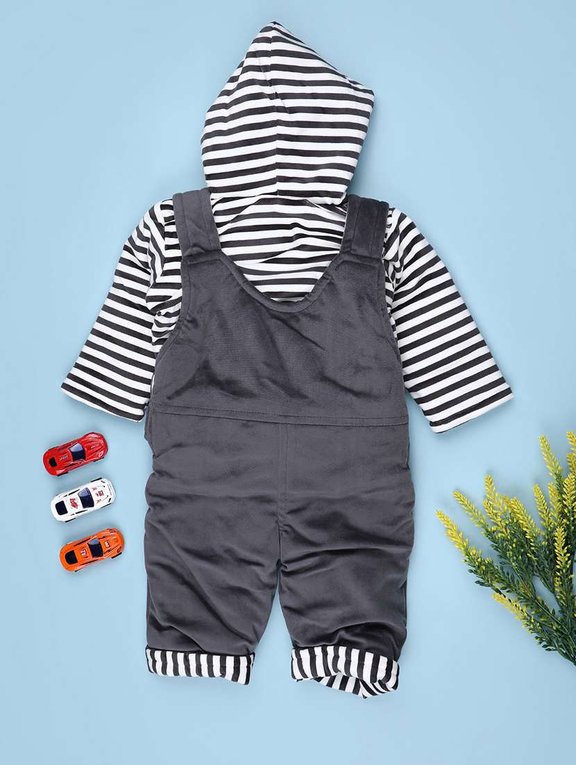 kids striped long sleeve winterwear dungaree - 22089075 -  Standard Image - 1