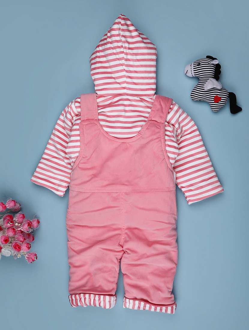 kids striped long sleeve winterwear dungaree - 22089076 -  Standard Image - 1