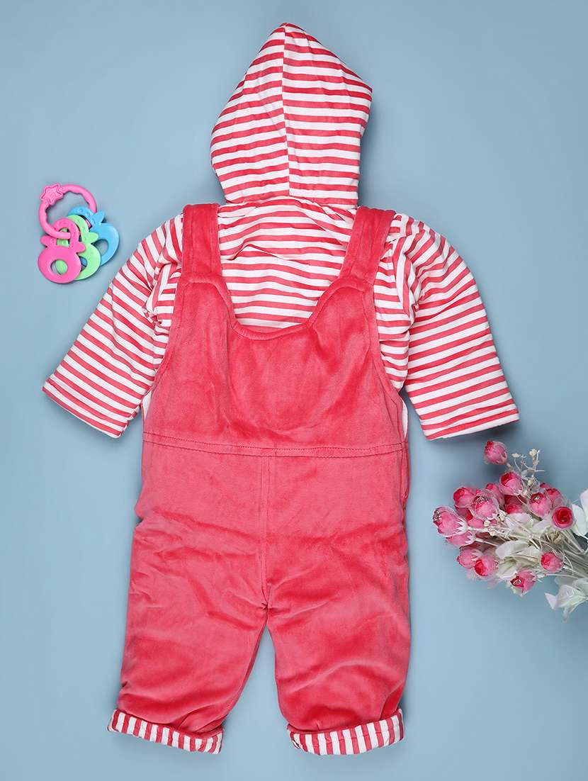 kids striped long sleeve winterwear dungaree - 22089077 -  Standard Image - 1