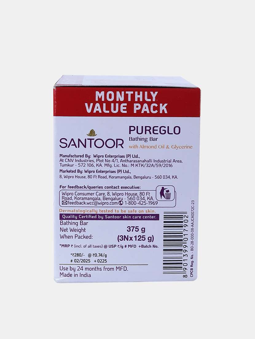 santoor-glycerine  soap-125 gm*3 - 22092016 -  Standard Image - 1