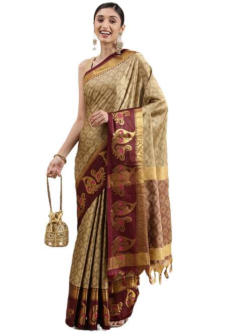 women self design bordered saree with blouse - 22092065 -  Standard Image - 0
