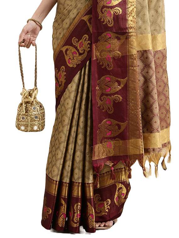 women self design bordered saree with blouse - 22092065 -  Standard Image - 1