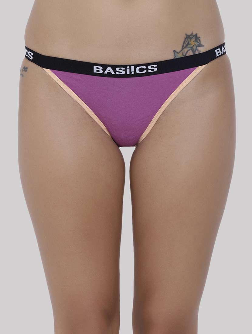 women pack of 6 solid low rise bikini panty - 22092149 - Standard Image - 1