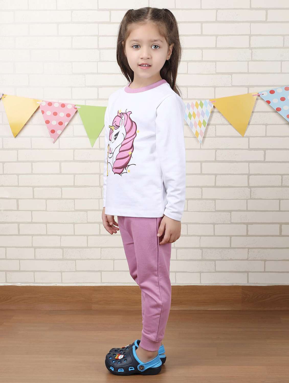 girls printed long sleeve full lenght set - 22092268 - Standard Image - 1