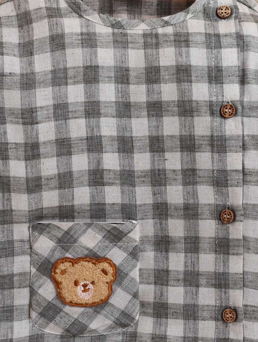 boys checkered long sleeve shirt and trouser set - 22092296 -  Standard Image - 4