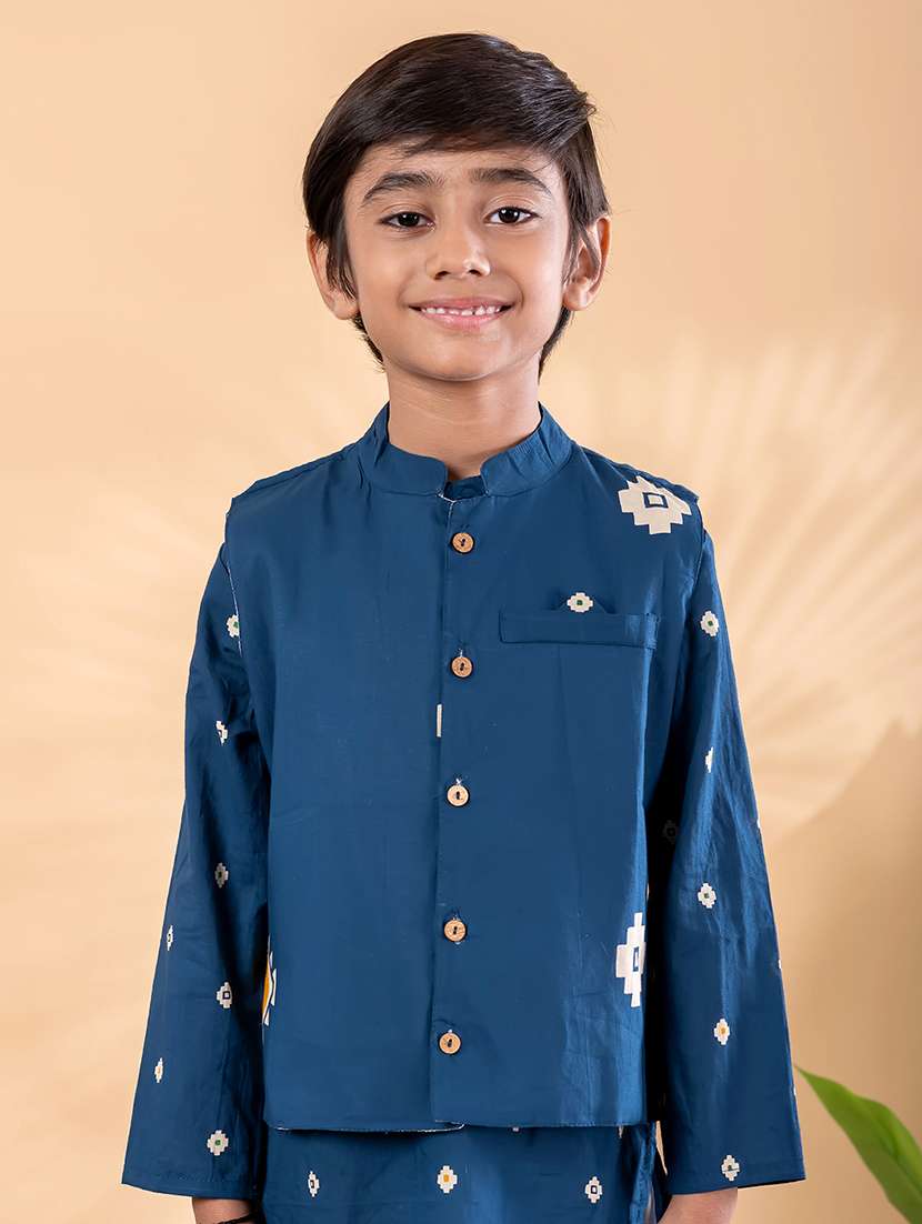 teal cotton kurta sets kurtas & set - 22092337 -  Standard Image - 4