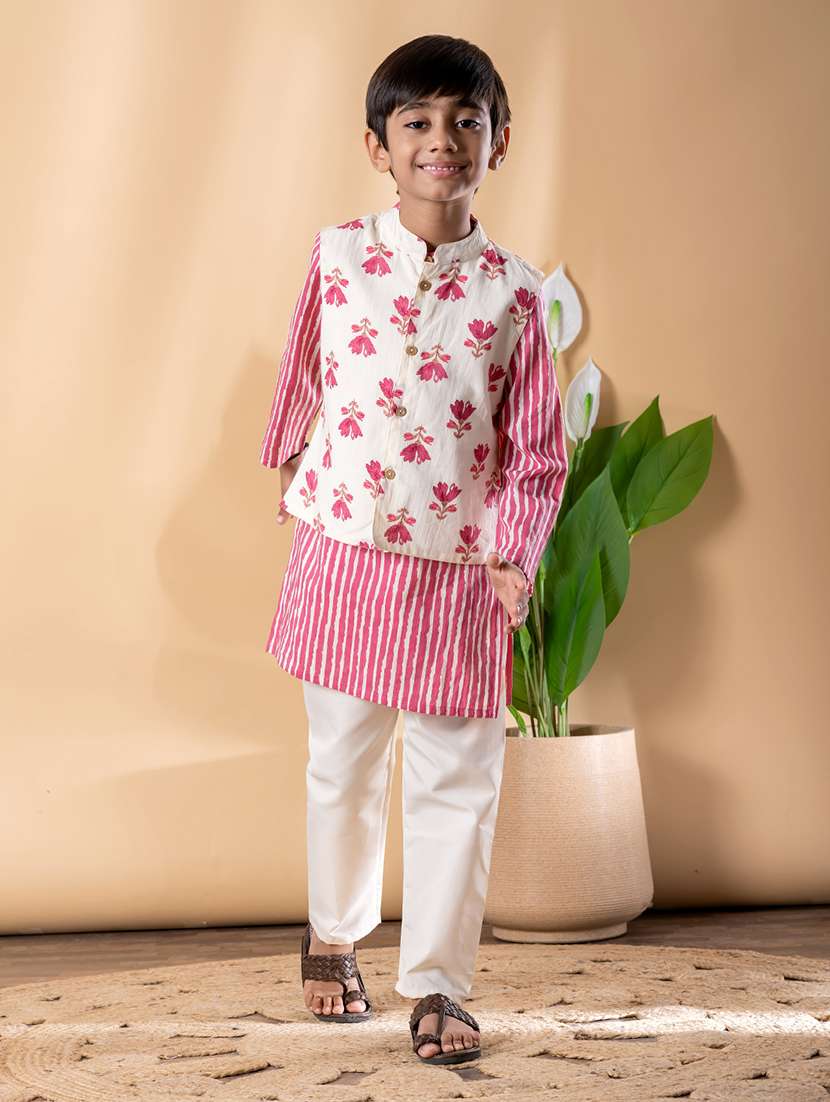 pink cotton kurta sets kurtas & set - 22092355 - Standard Image - 1