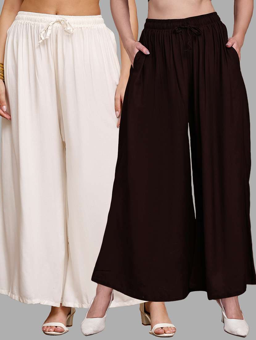 multi colored viscose palazzos