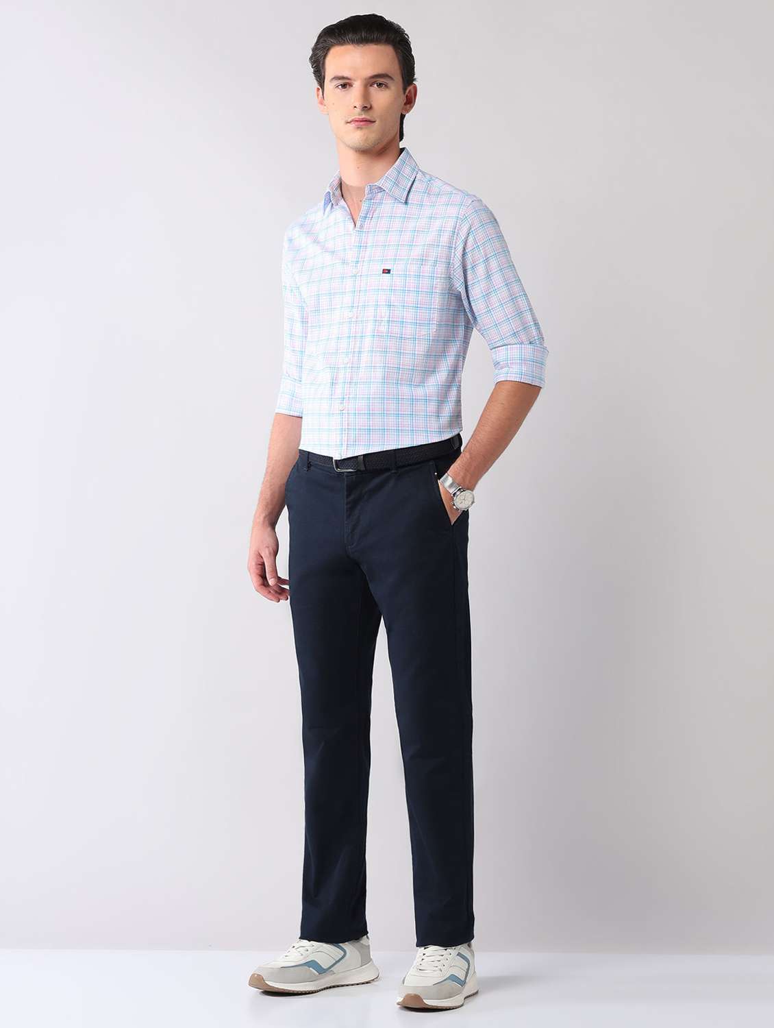 men striped long sleeve regular fit casual shirt - 22092486 - Standard Image - 4