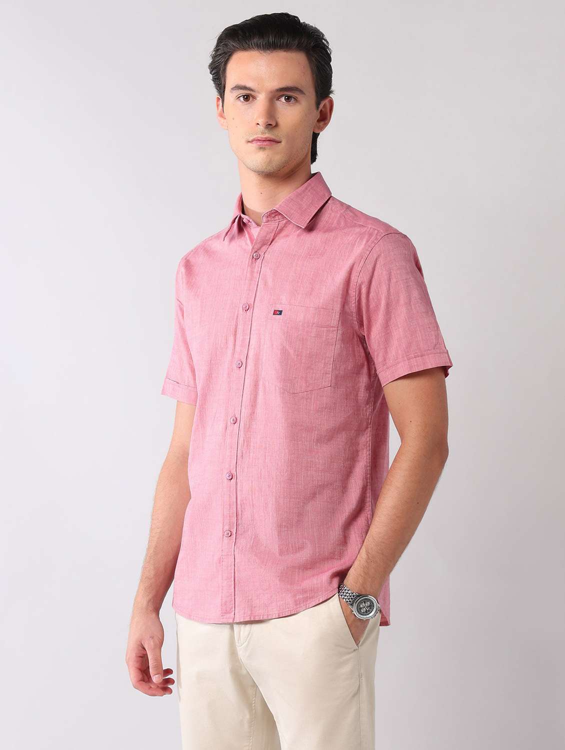 men self design short sleeve regular fit casual shirt - 22092493 -  Standard Image - 1