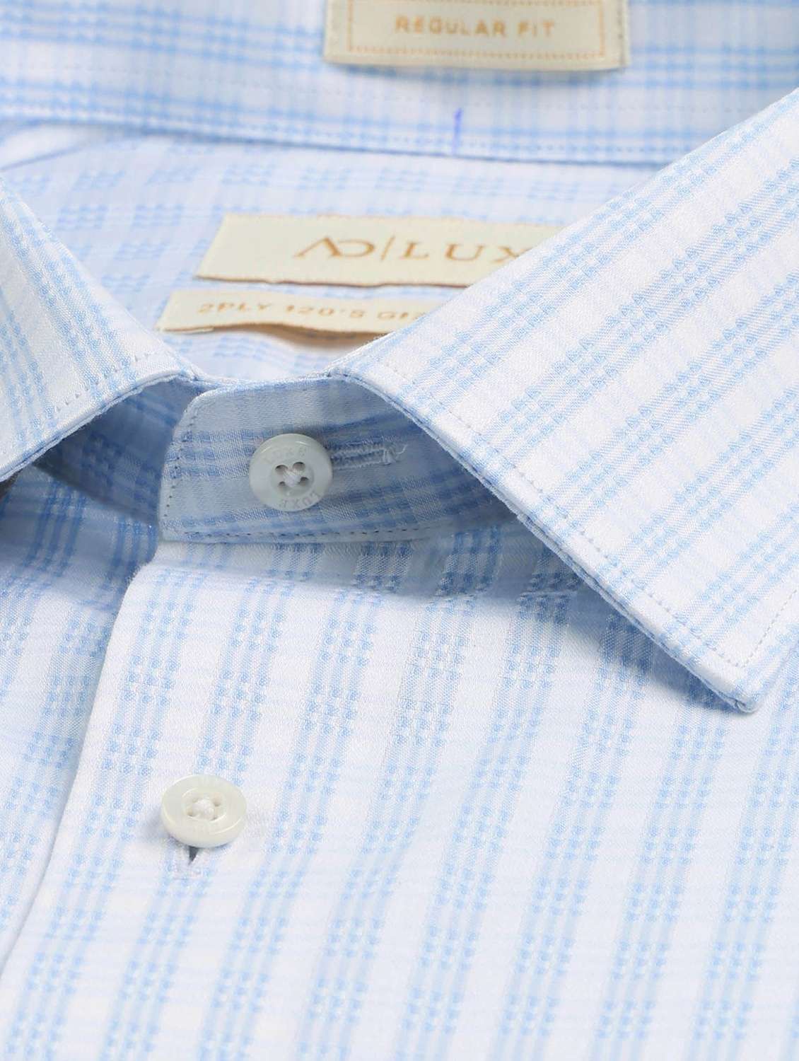 men checkered long sleeve regular fit formal shirt - 22092505 -  Standard Image - 4