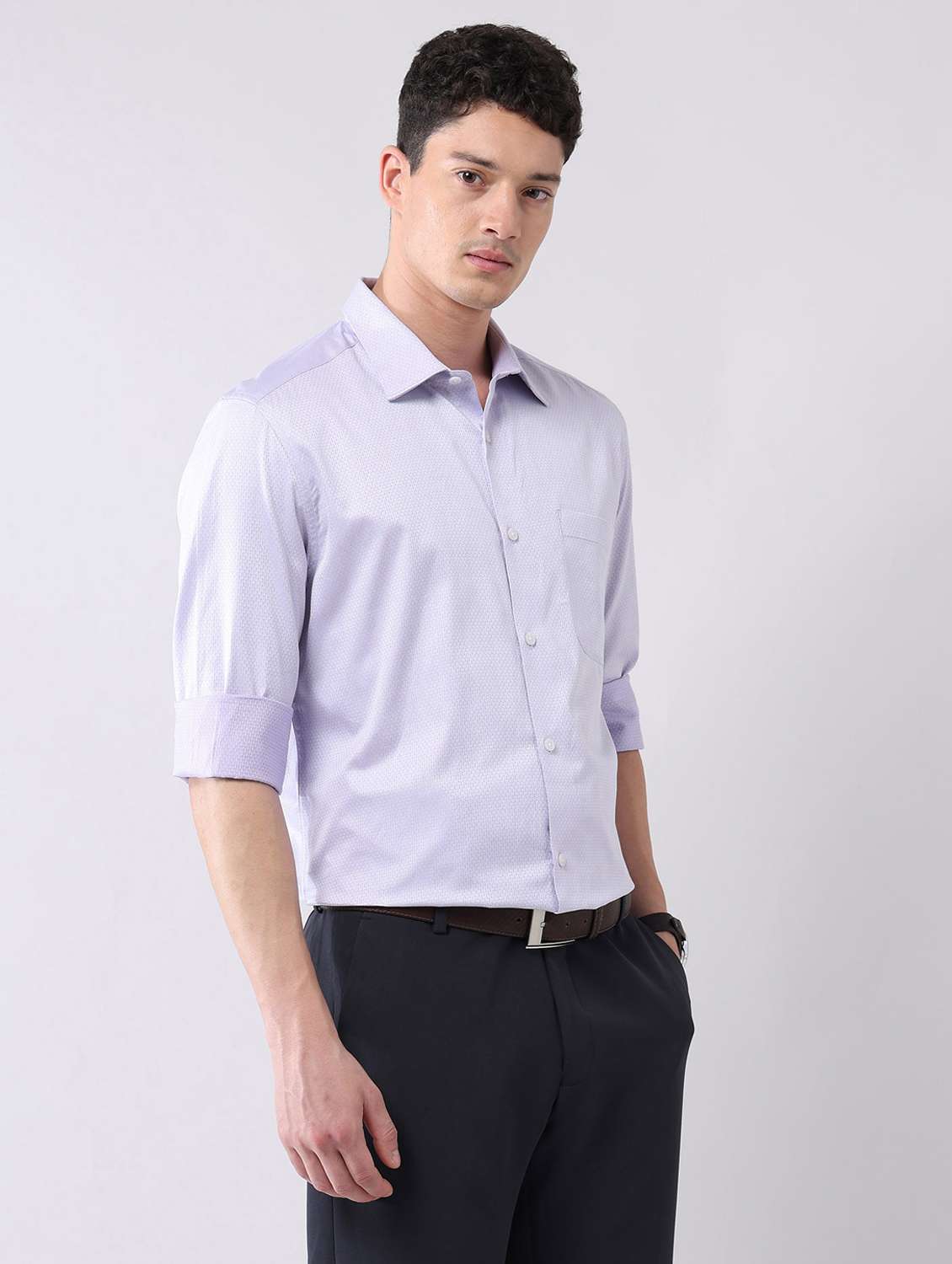 men self design long sleeve regular fit formal shirt - 22092510 -  Standard Image - 1