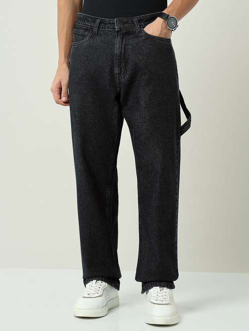 men plain mid rise full length jeans - 22092538 - Standard Image - 0