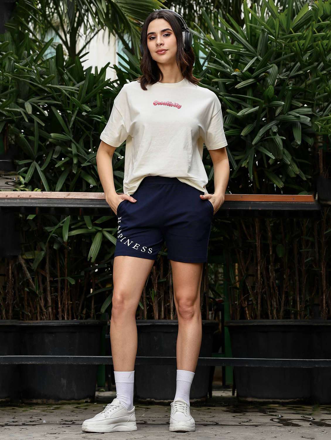 women printed mid rise regular fit shorts - 22092576 -  Standard Image - 4