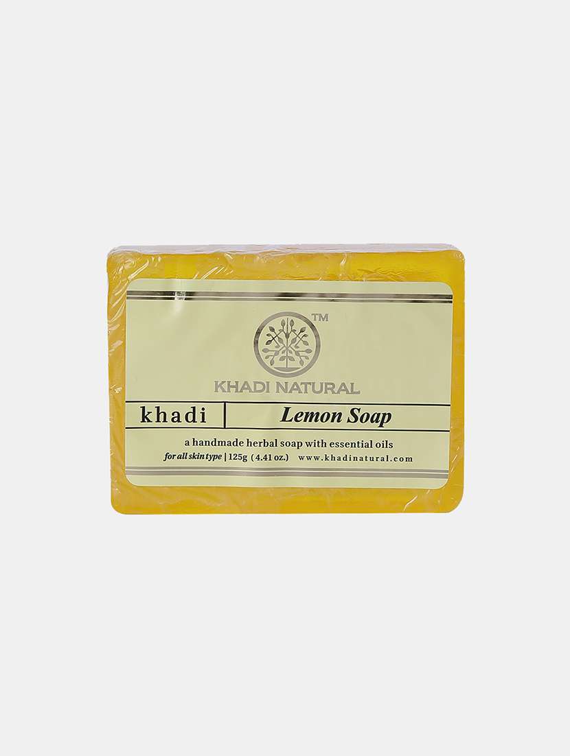 khadi-herbal lemon soap-125 gm - 22092583 -  Standard Image - 1