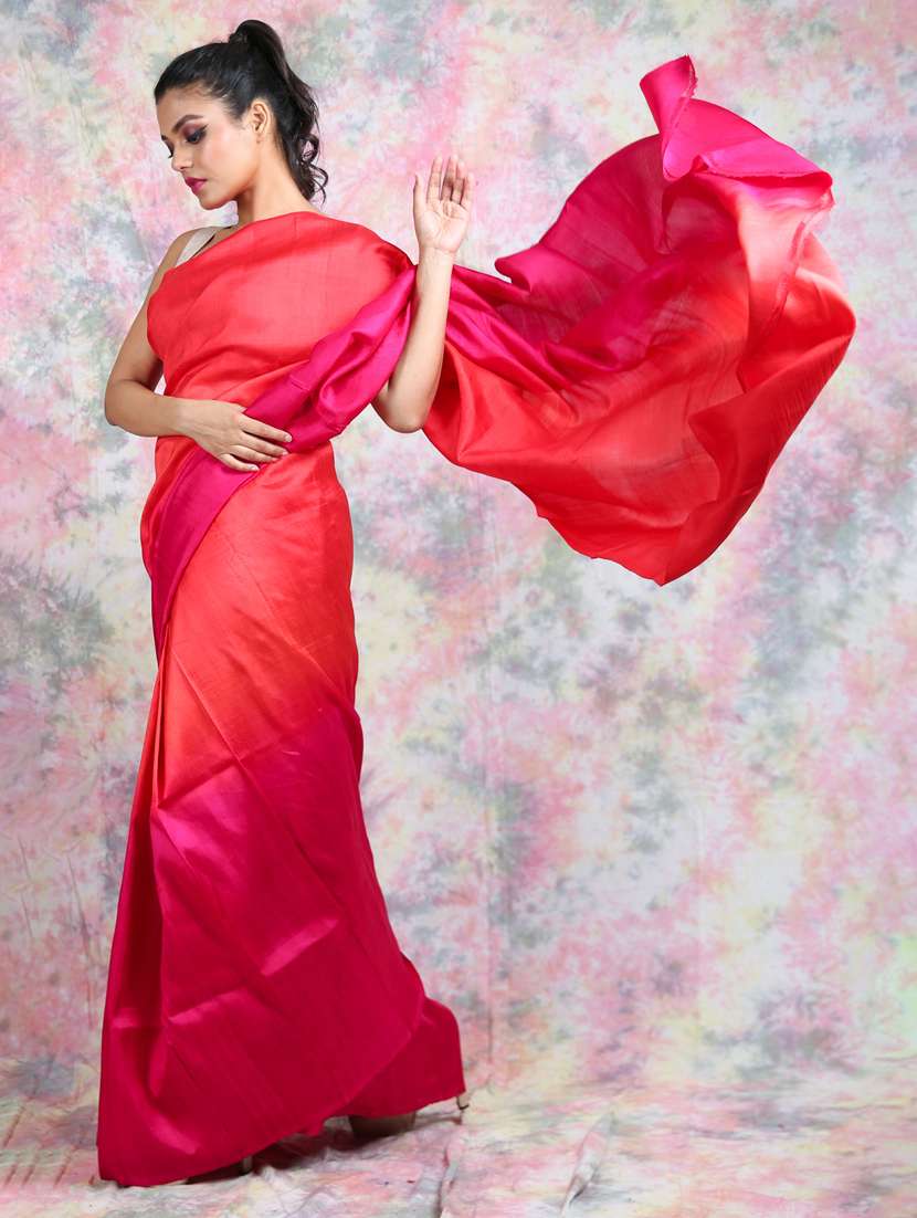 women ombre handloom saree with blouse - 22092642 -  Standard Image - 1