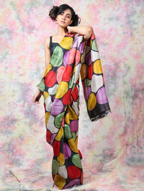 women printed casual wear saree with blouse - 22092648 - Standard Image - 0