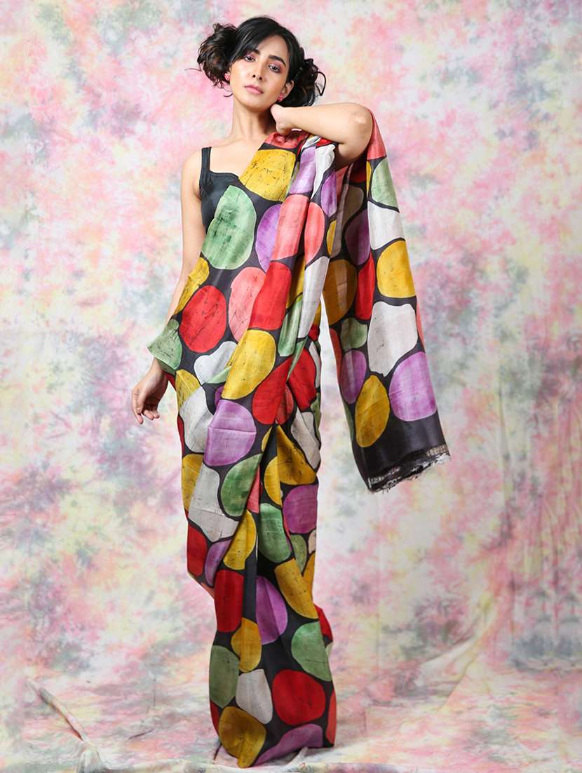 women printed casual wear saree with blouse - 22092648 - Zoom Image - 0