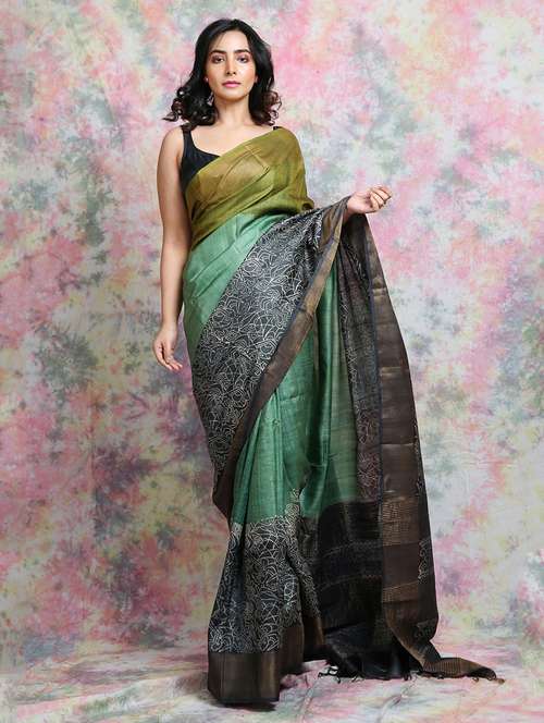 women printed casual wear saree with blouse - 22092651 -  Standard Image - 0