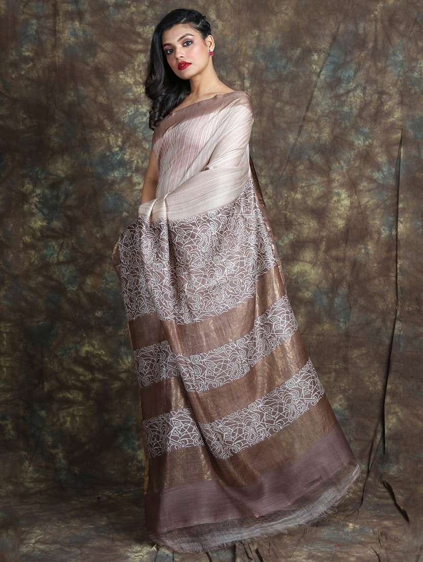 women printed casual wear saree with blouse - 22092653 -  Standard Image - 1
