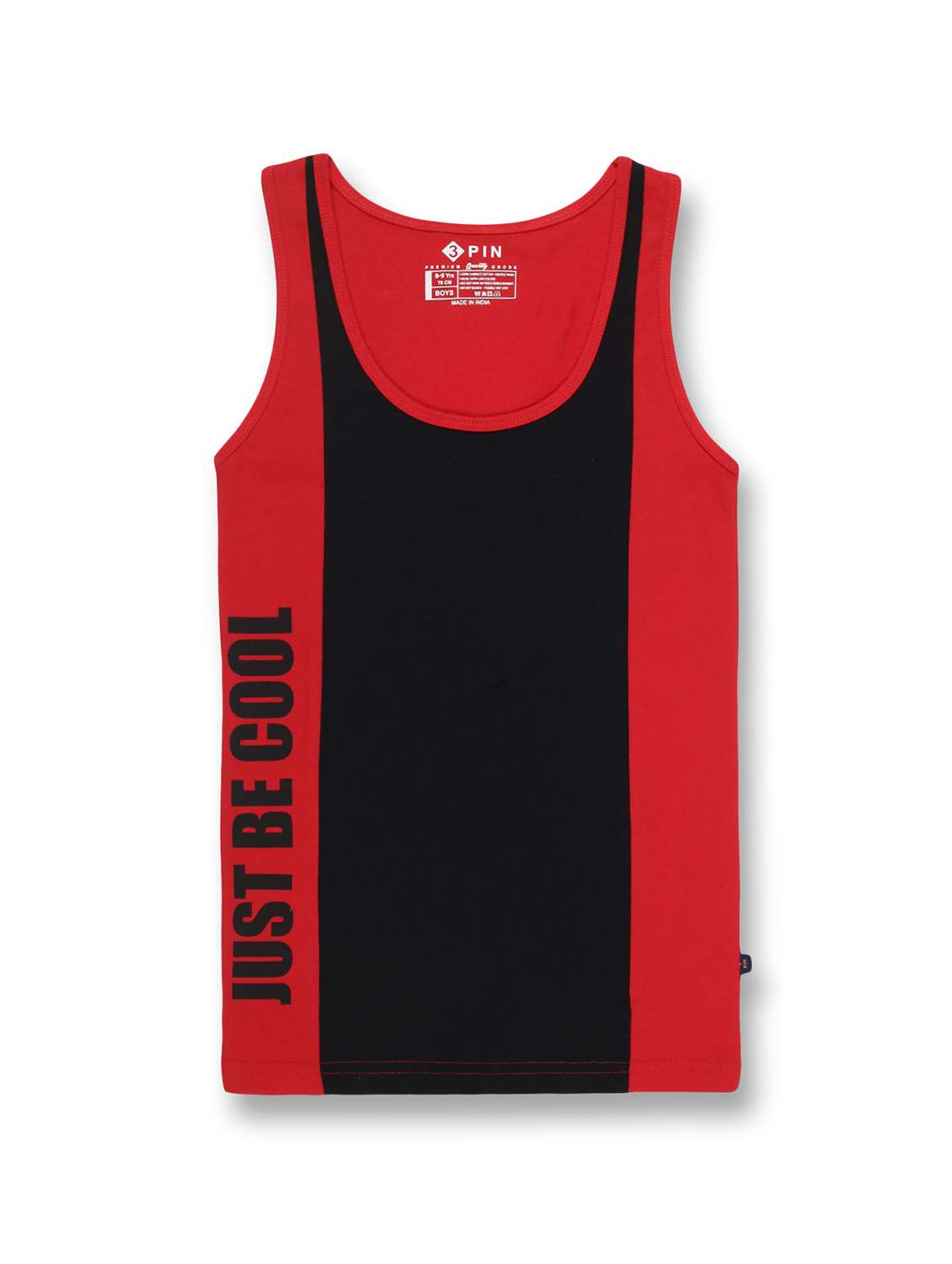 boys red printed sleeveless vest - 22092704 -  Standard Image - 1