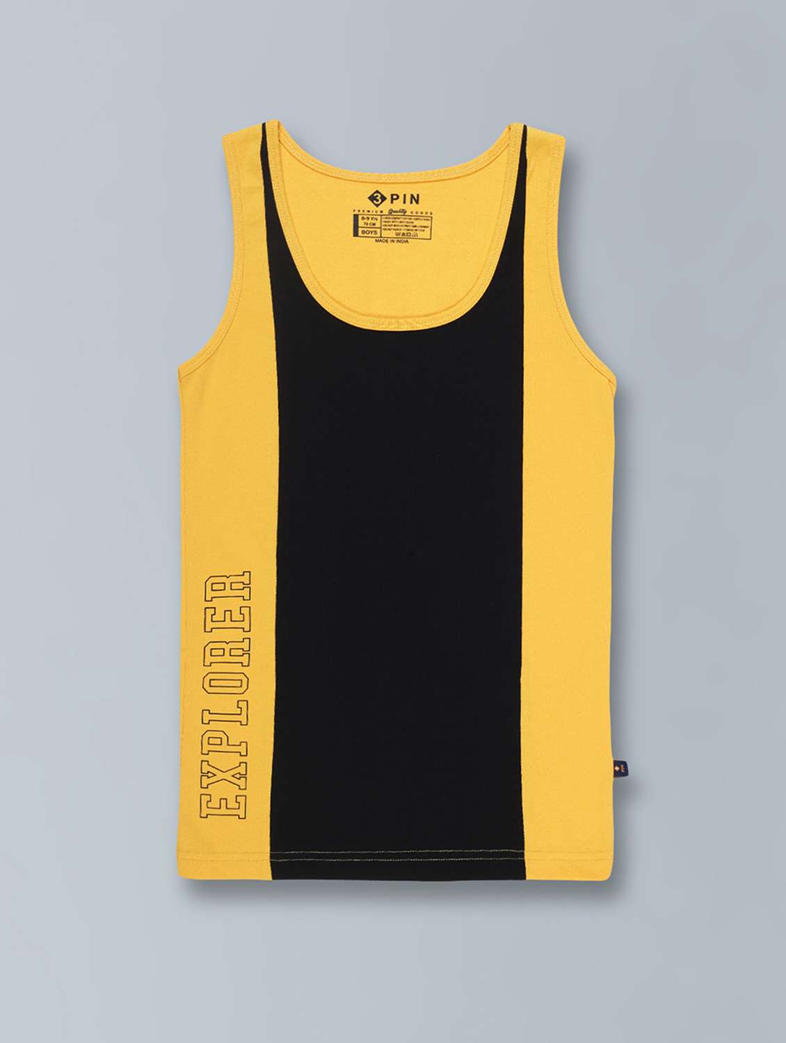 boys mustard printed sleeveless vest - 22092708 -  Standard Image - 1