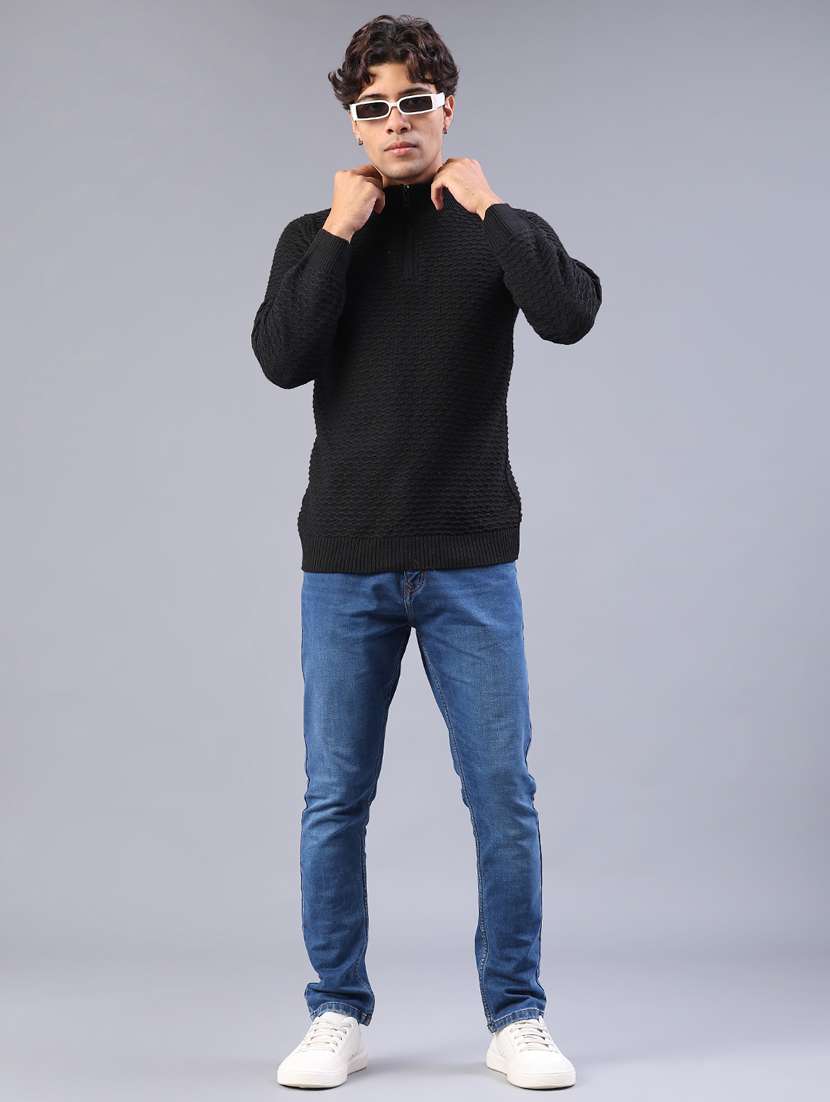 men self design long sleeve regular fit pullover  - 22092721 -  Standard Image - 4