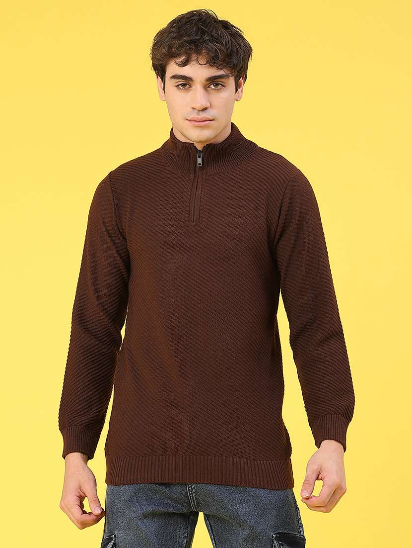 men solid long sleeve pullover - 22092724 -  Standard Image - 1