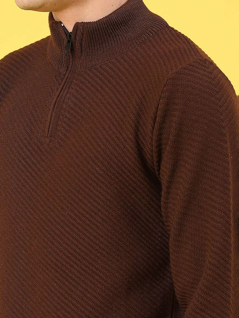men solid long sleeve pullover - 22092724 -  Standard Image - 4