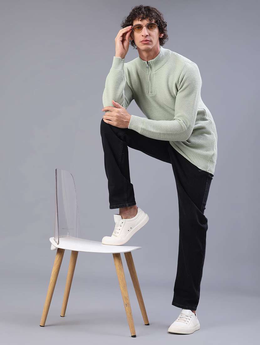 men self design long sleeve regular fit pullover  - 22092725 -  Standard Image - 4