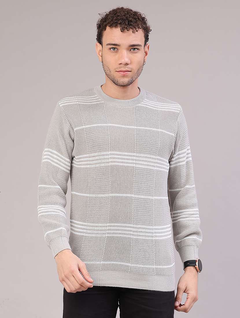men striped long sleeve regular fit pullover  - 22092728 -  Standard Image - 1