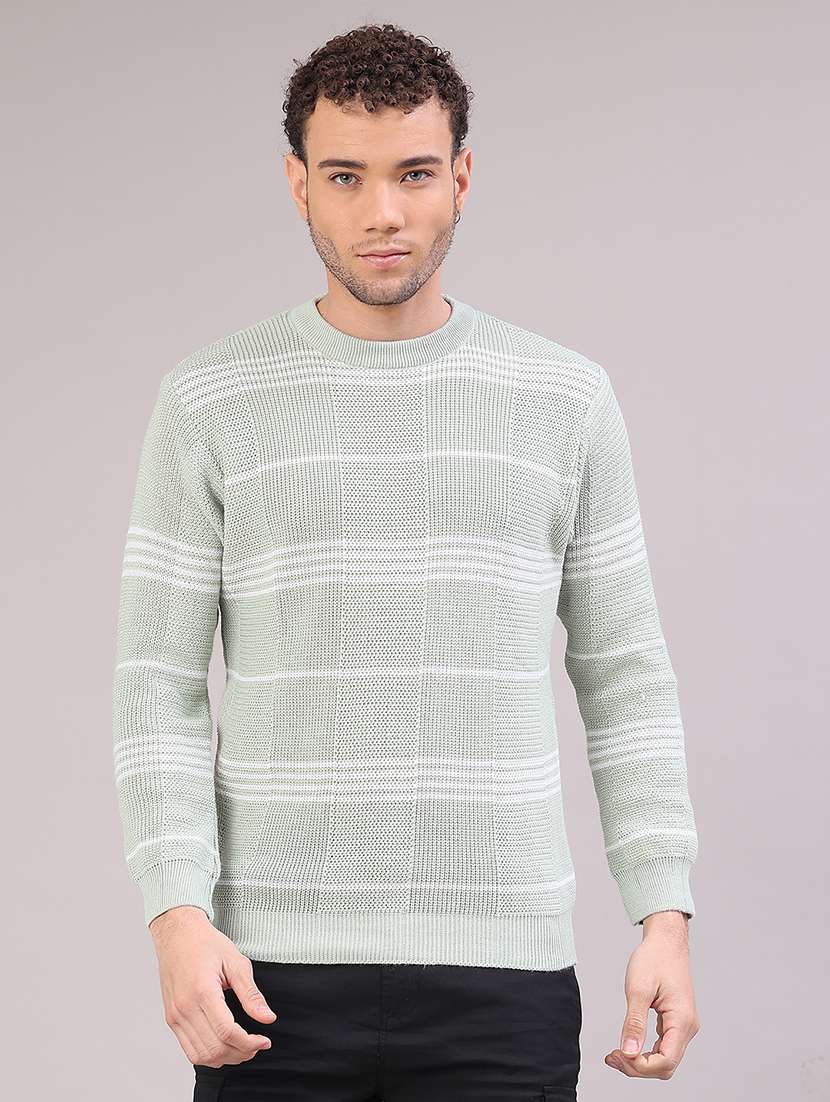 men striped long sleeve regular fit pullover  - 22092730 -  Standard Image - 1