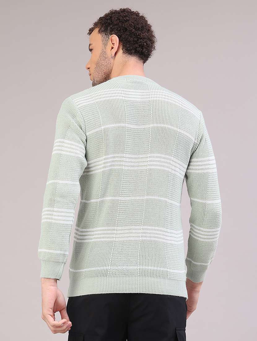 men striped long sleeve regular fit pullover  - 22092730 -  Standard Image - 4