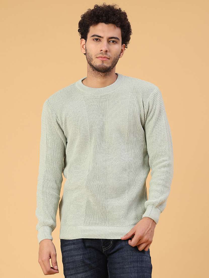 men self design long sleeve regular fit pullover  - 22092734 -  Standard Image - 1