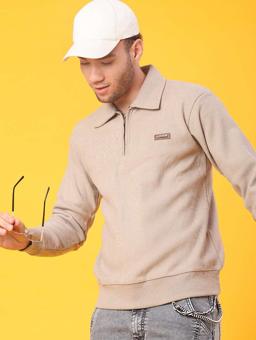 men self design long sleeve regular fit sweatshirt - 22092794 -  Standard Image - 1